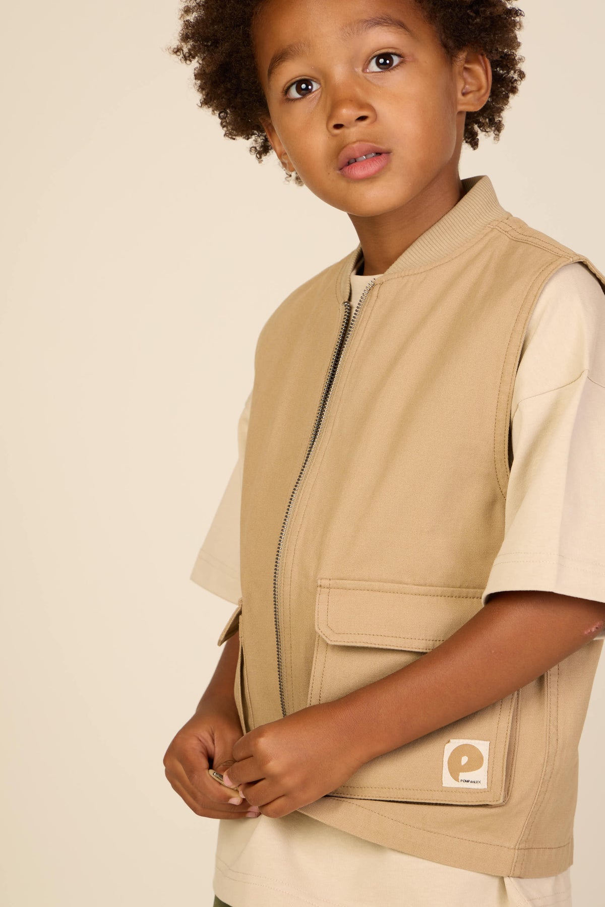 Canvas Cargo Gilet - Tween - Khaki | 101129 Isack