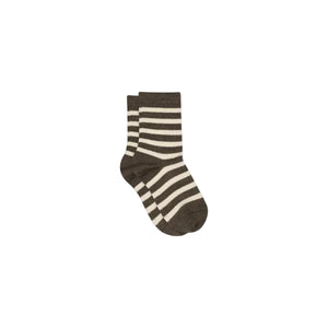 MP Striped Wool Rib Socks - All - Brown Melange | 101737 MP 79200