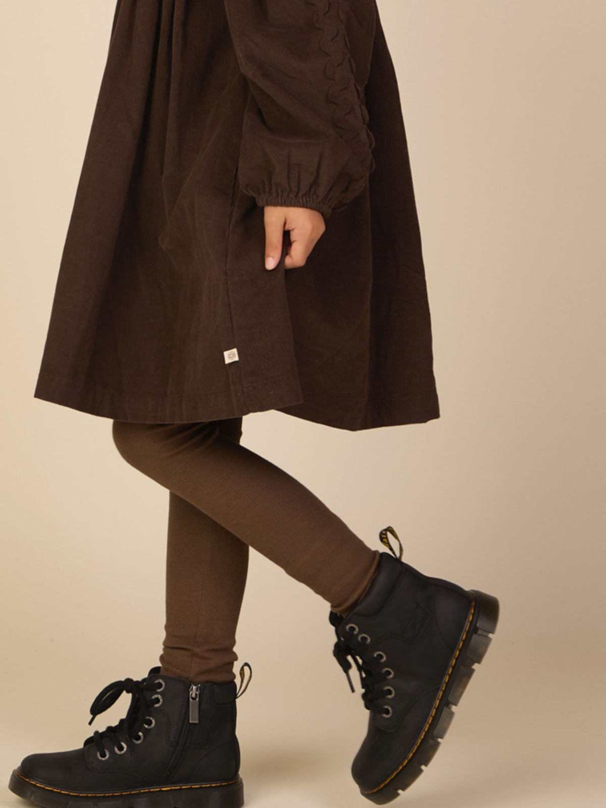 Ribbed Modal-Blend Leggings - Tween - Brown | 101566 Lottie
