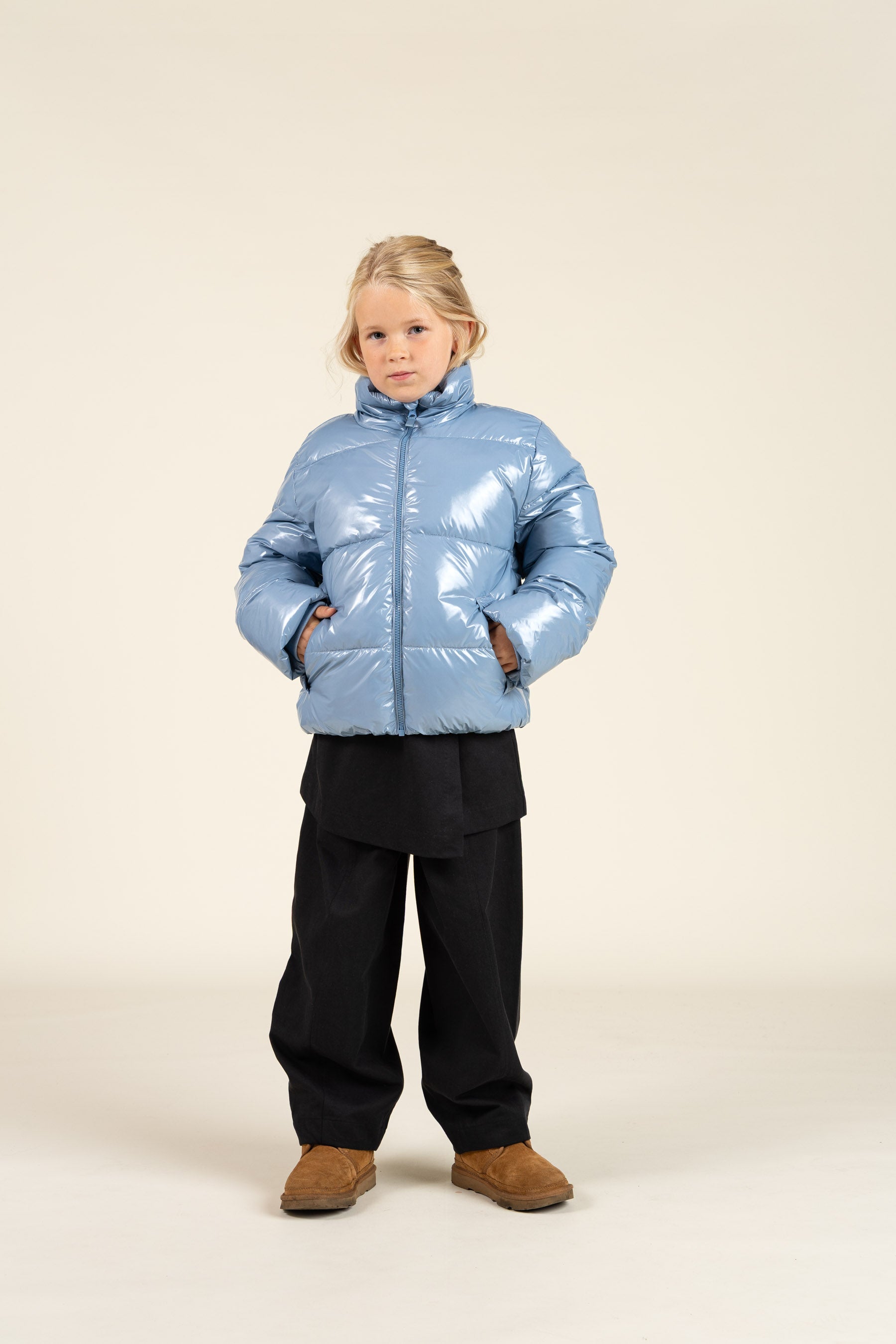 Shiny Puffer Jacket - Tween - Blue | 100533 Violet