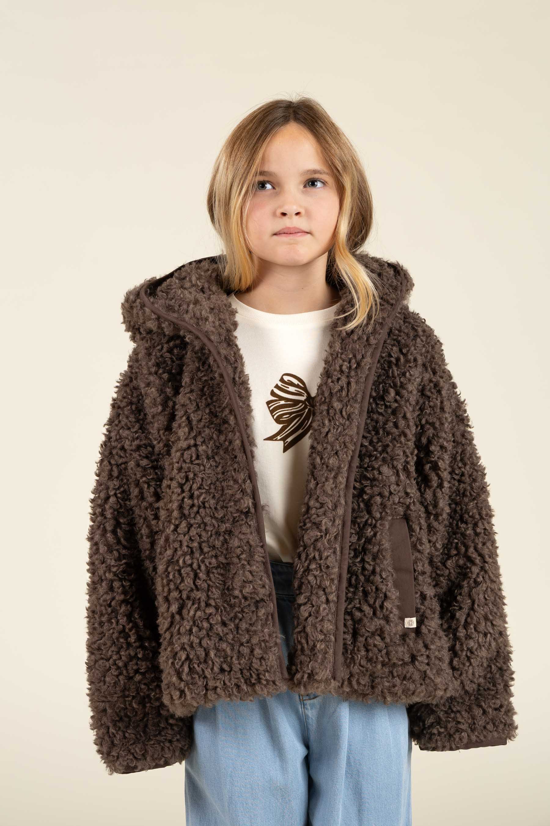 Long Sleeve  T-shirt w. Front Print - Tween - Off White | 100849 Kendell