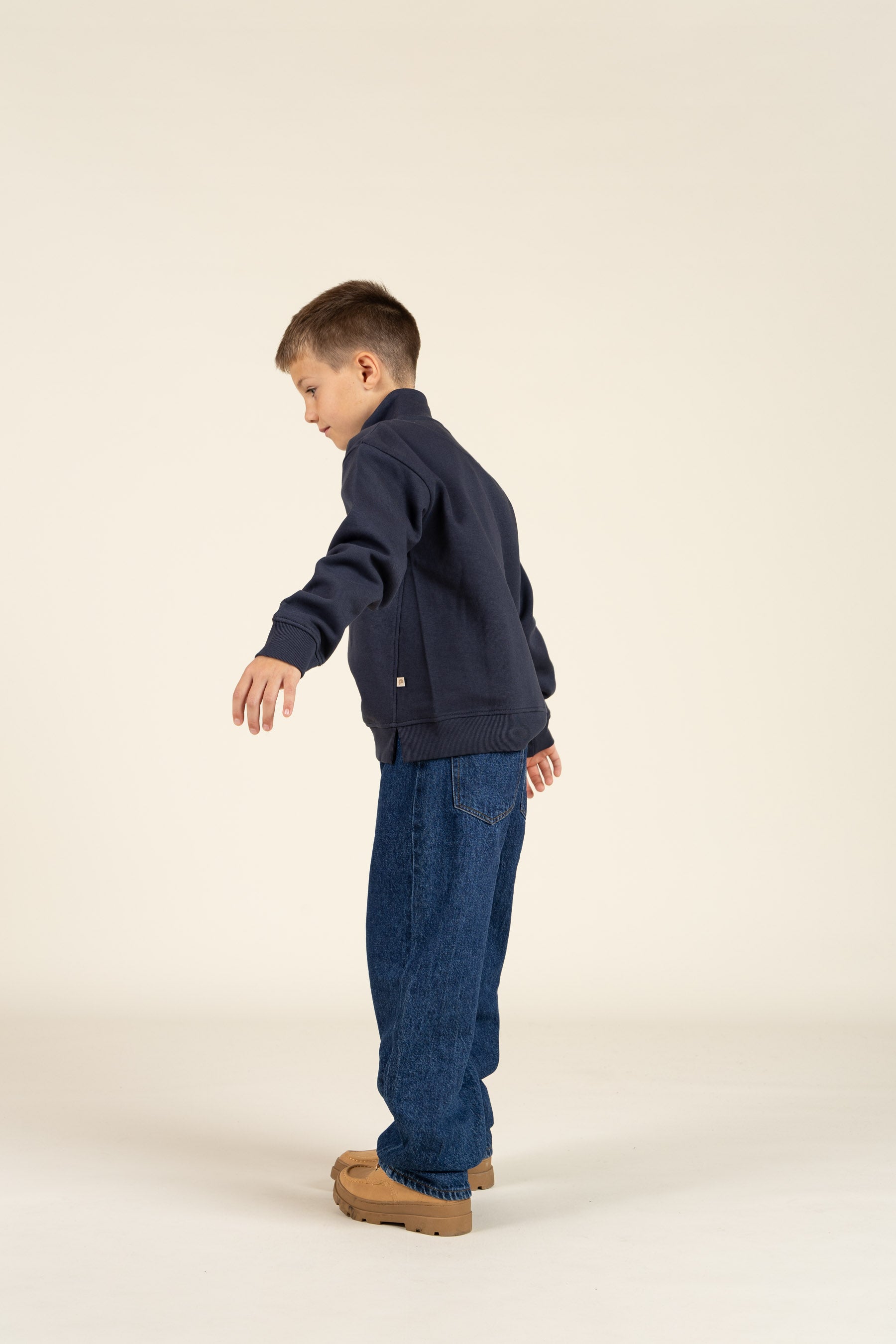 Half Zip Sweatshirt - Tween - Navy | 100807 Tristan