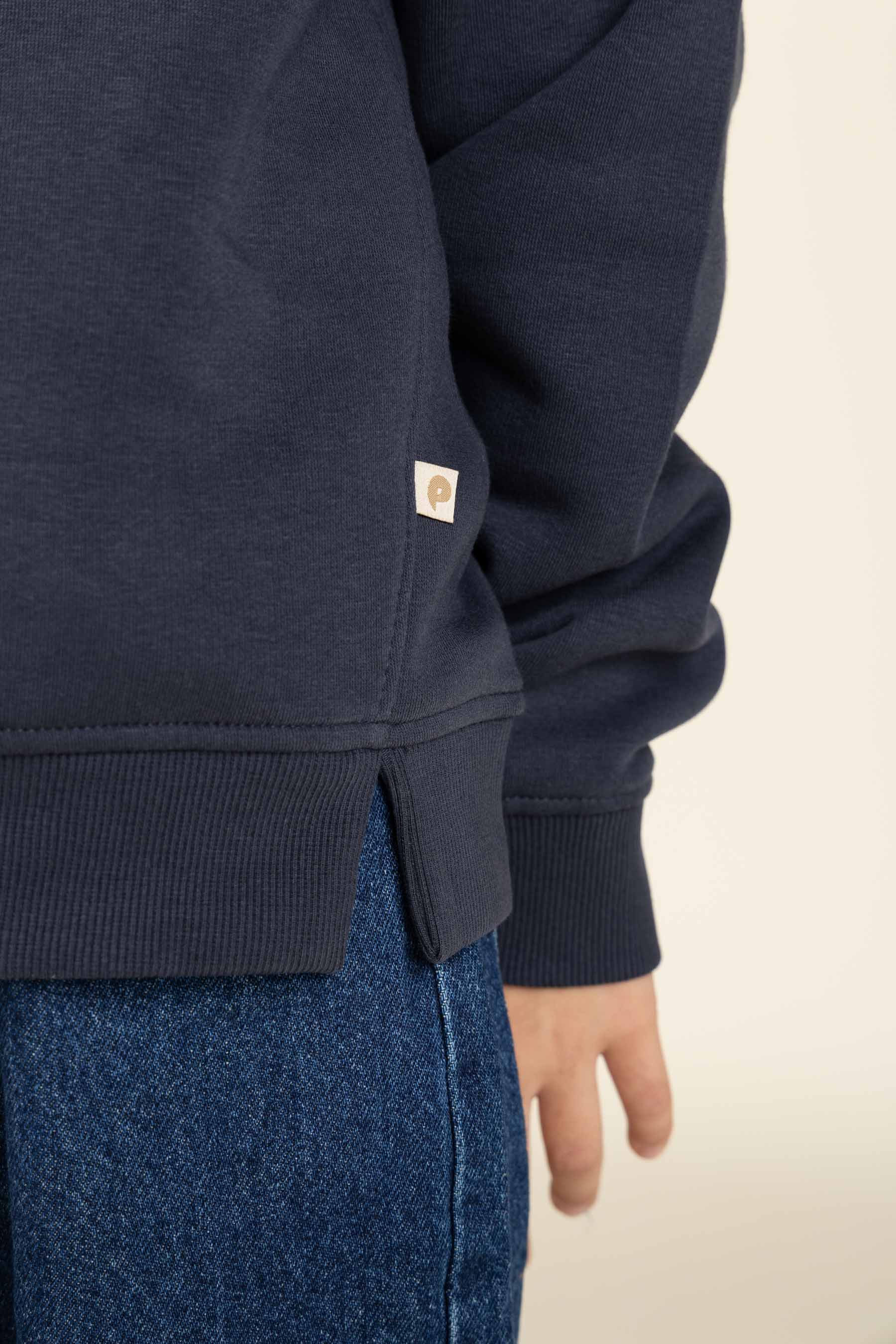 Half Zip Sweatshirt - Tween - Navy | 100807 Tristan
