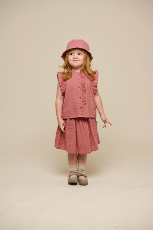 Gauze Sleeveless Top - Kids - Old Rose | 100932 Jasmine