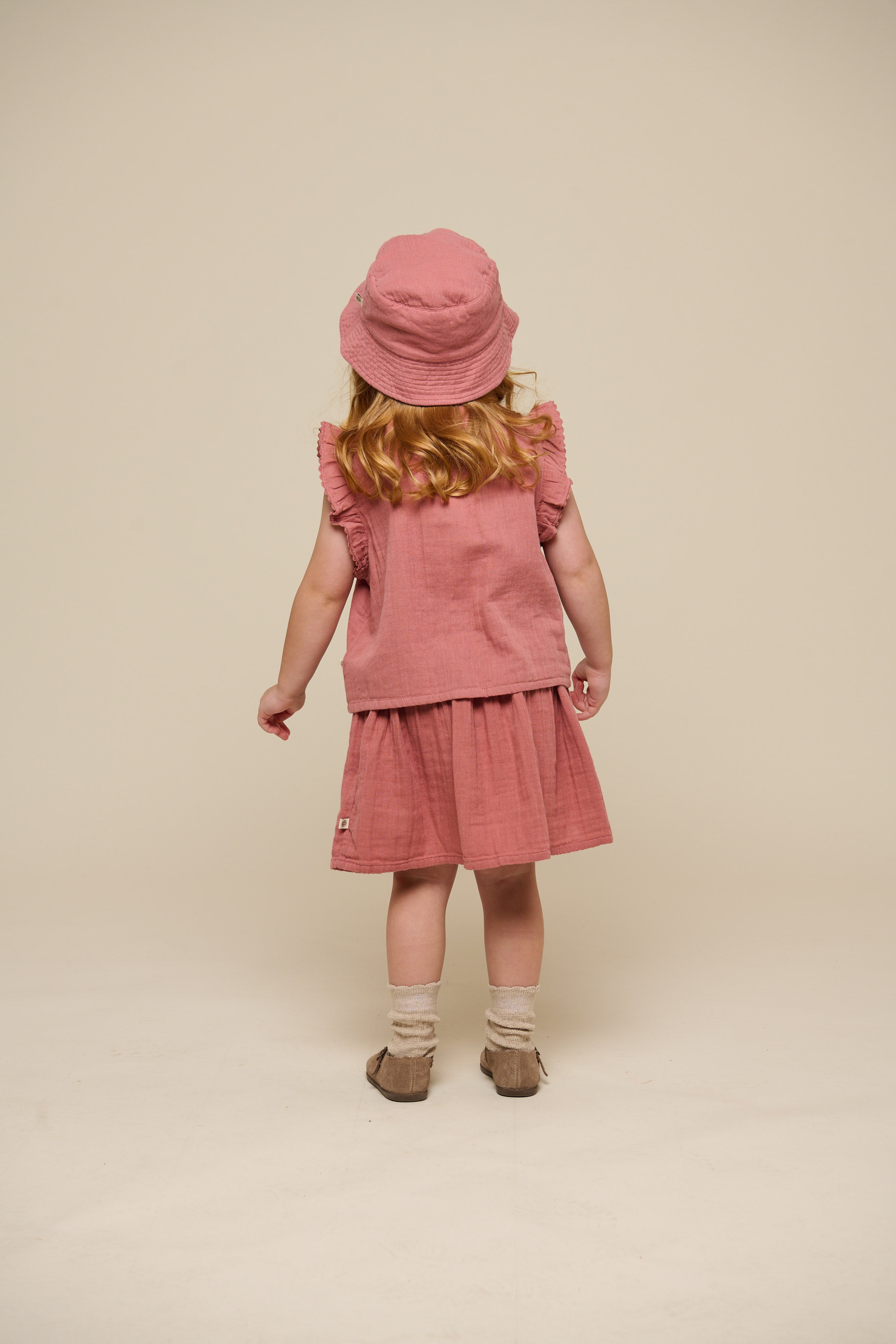 Gauze Skirt - Kids - Old Rose | 100938 Jasmine