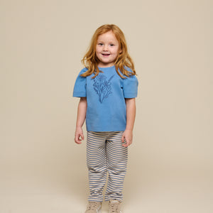 T-shirt With Embroidery - Kids - Dusty Blue | 101237 Amanda