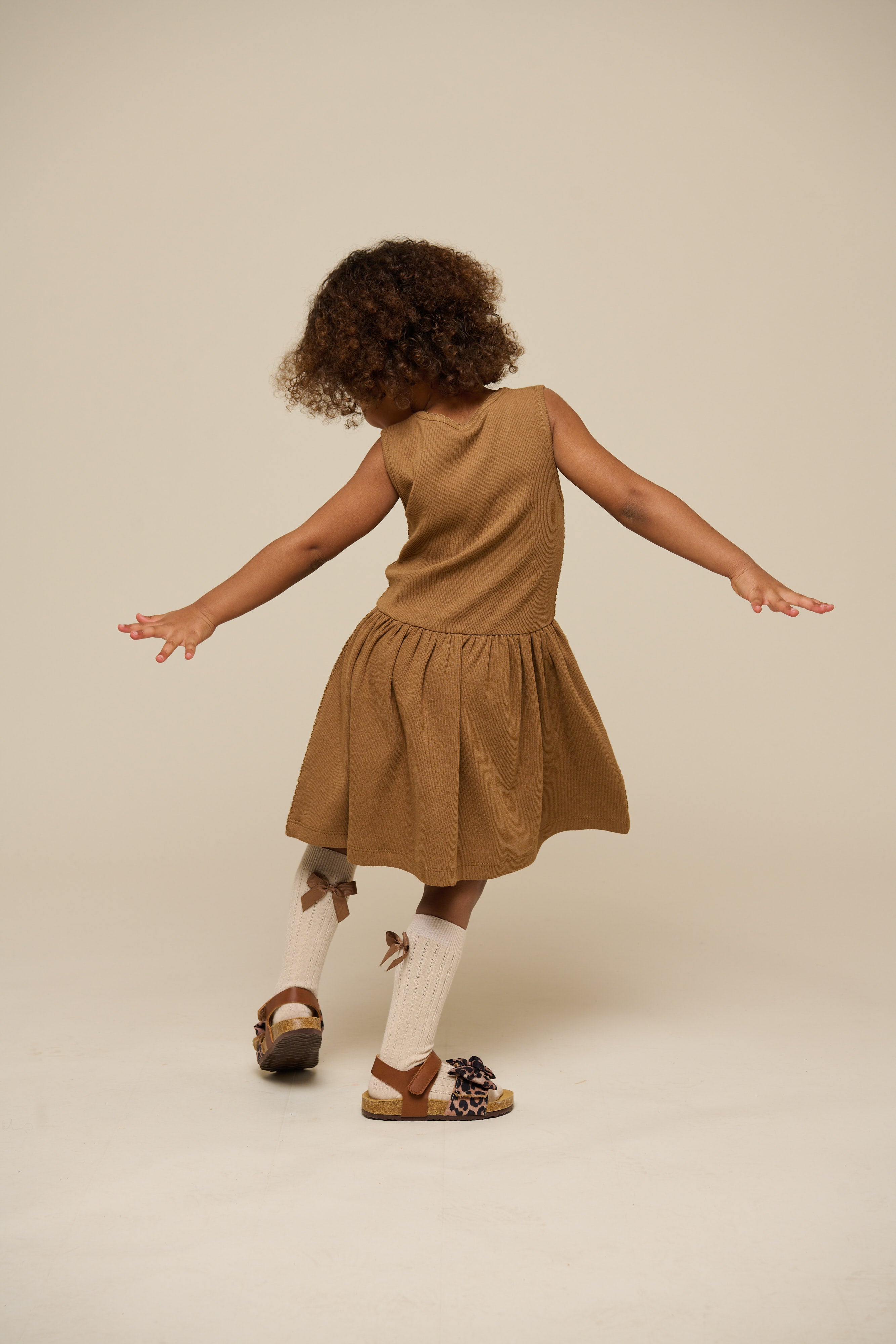 Modal Rib Sleeveless Dress - Kids - Coconut | 101297 Lottie
