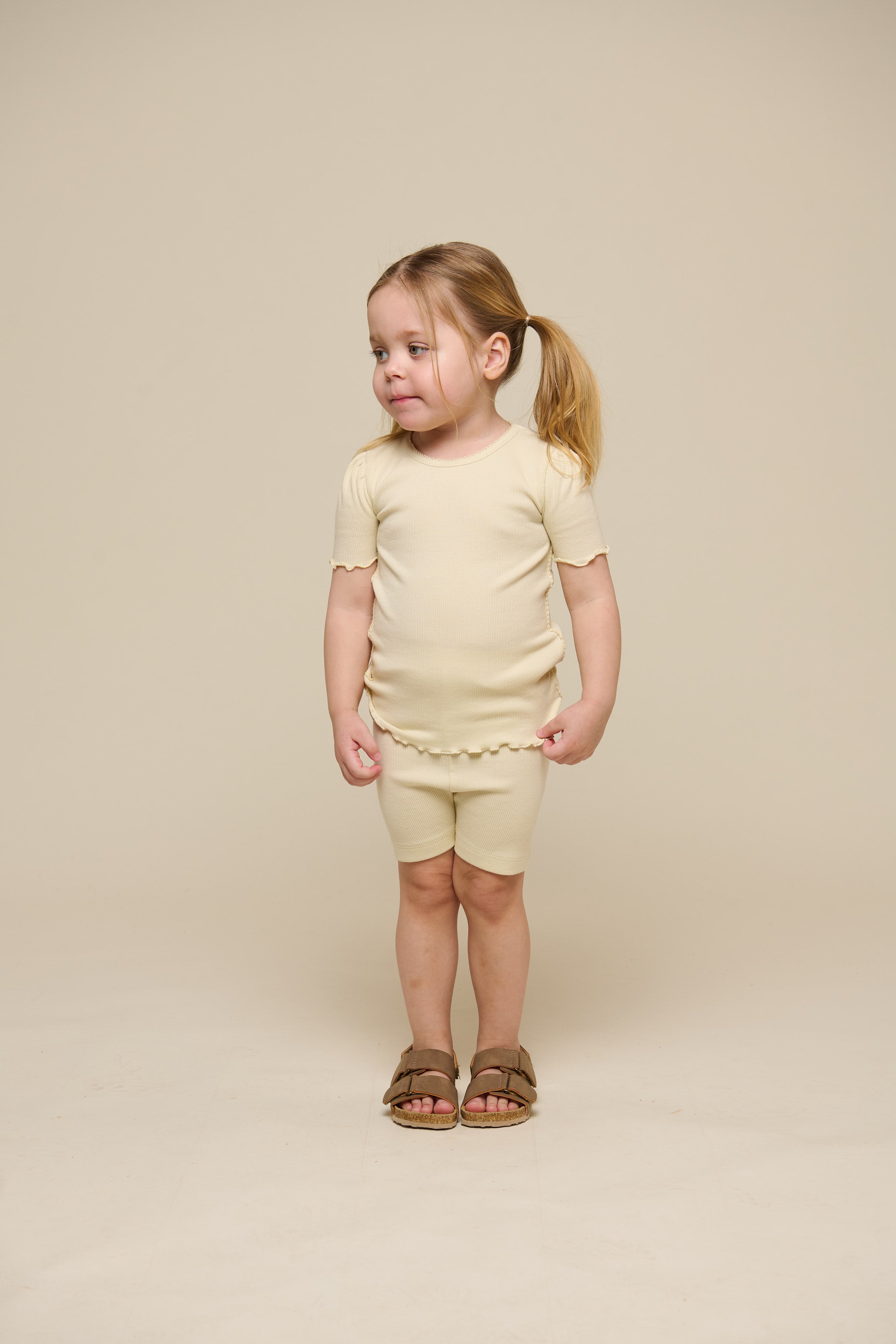 Modal Rib Short Tights - Kids - OffWhite | 101320 Lottie