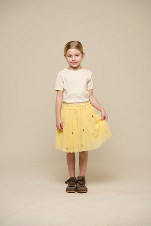 Pointelle t-shirt with contrast picot - Tween - Off White | 101290 Drew