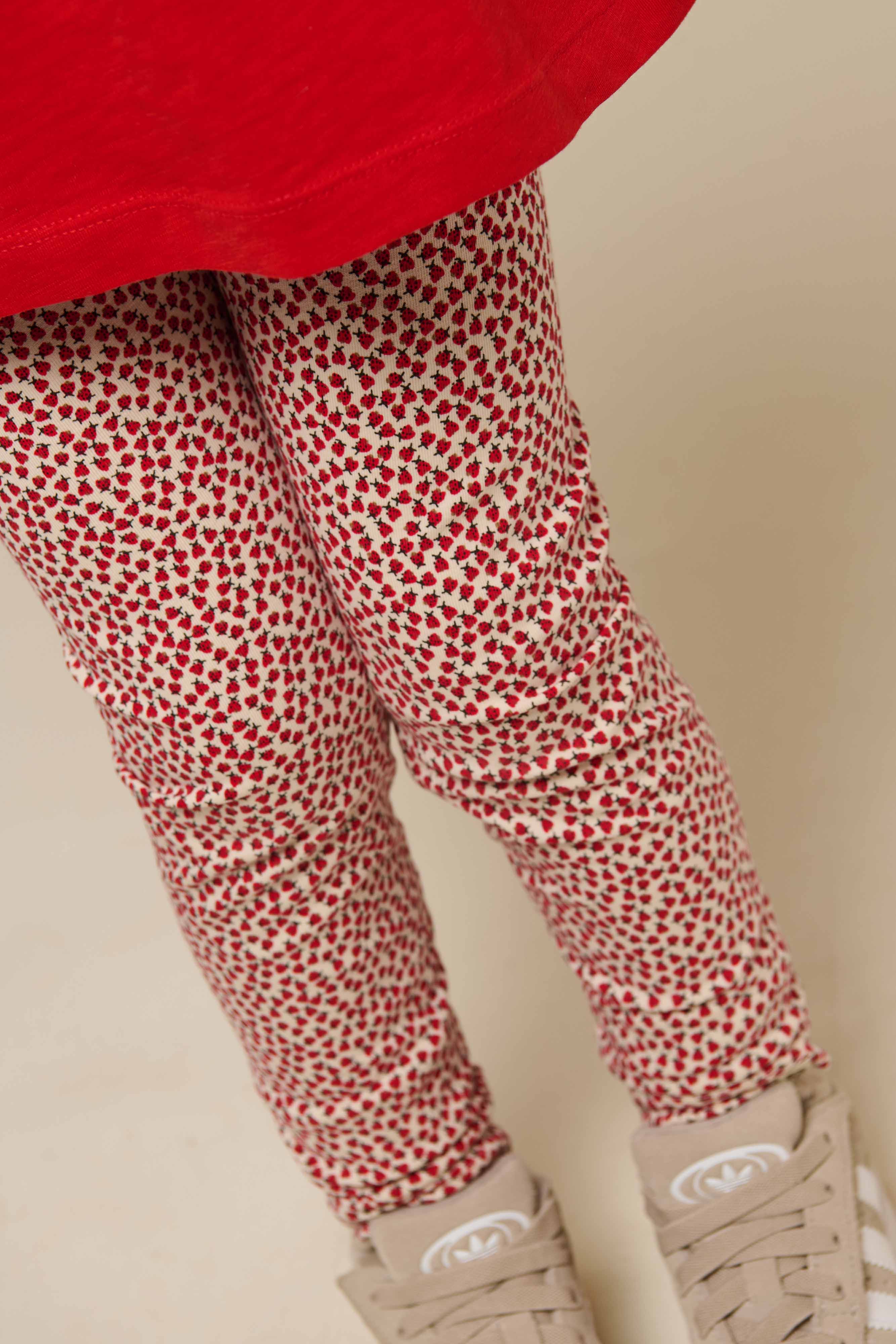 Jersey Leggings - Kids - Cherry Red | 101229 Lea