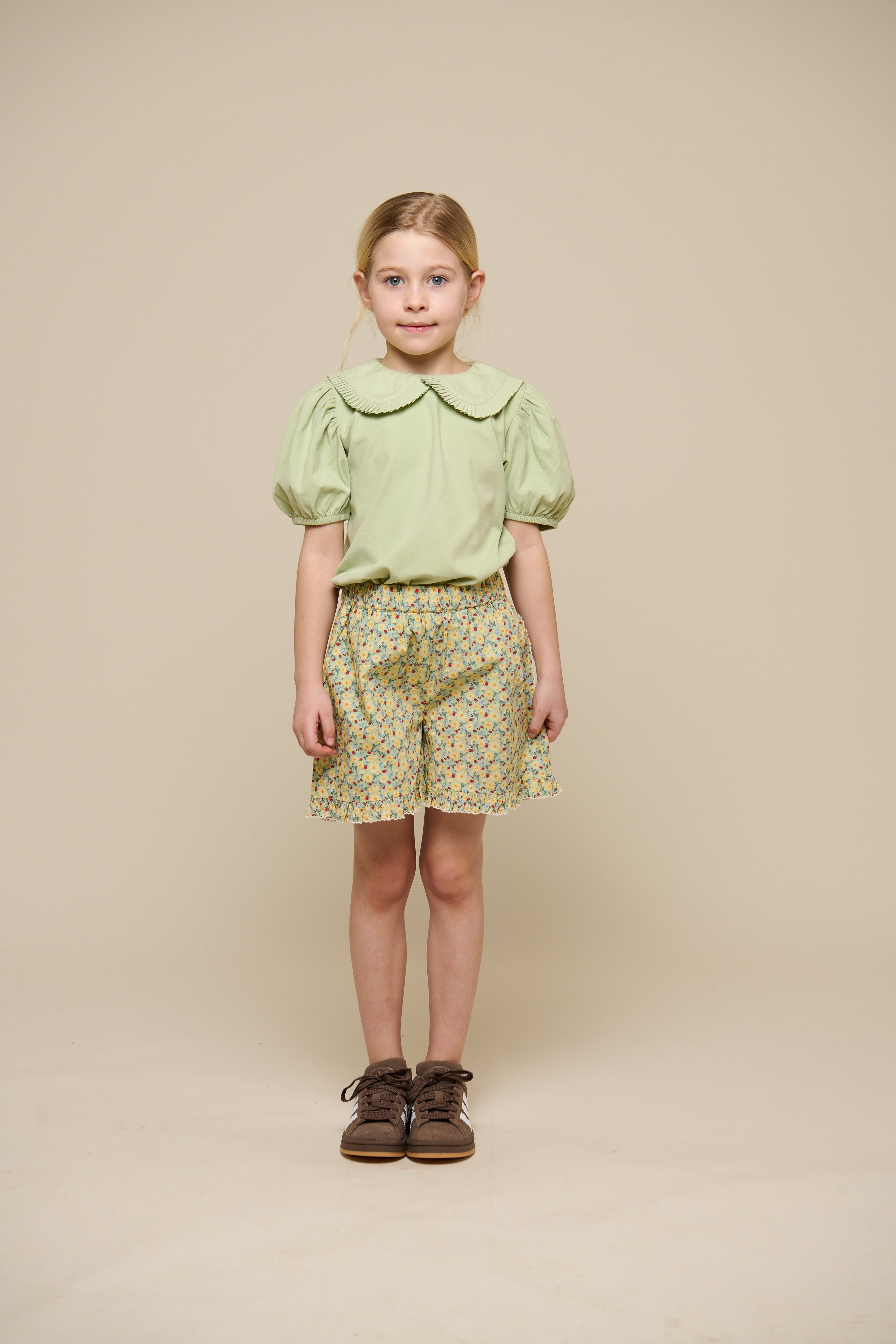 Jersey Blouse with Collar - Tween - Powder Green | 101280 Nini