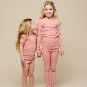 Modal Rib Short Tights - Tween - Rose Tan | 101315 Lottie