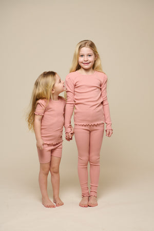 Modal Rib Short Tights - Tween - Rose Tan | 101315 Lottie